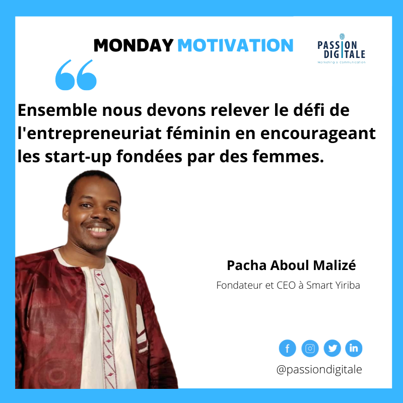 passiondigitale's tweet photo. #mondaymotivation

"Ensemble nous devons relever le défi de l'entrepreneuriat féminin en encourageant les start-up fondées par des femmes."

@smartyiriba  

#Mali #strategiemarketing #strategiedecommunication #strategie #strategie #passiondigitaleml #socialmedia https://t.co/Z2PqR6DIKl