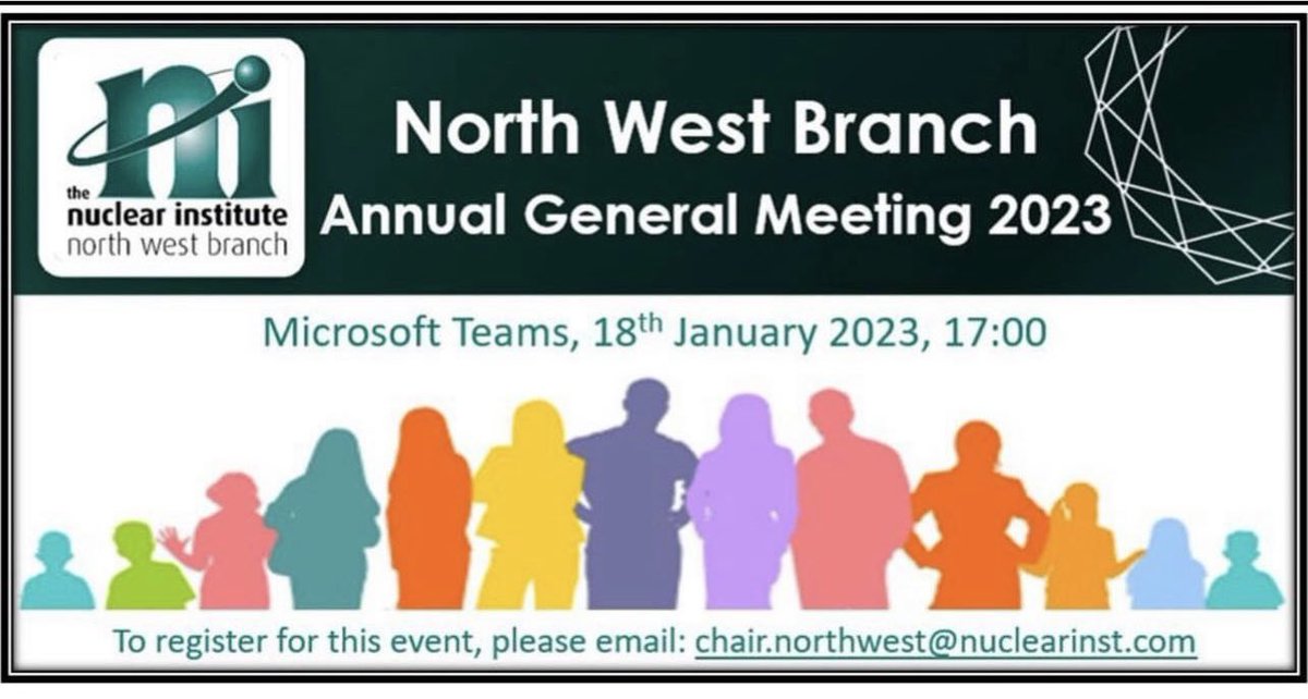Join us this Wednesday for our AGM! 

Email chair.northwest@nuclearinst.com to register or for more information about joining the committee
