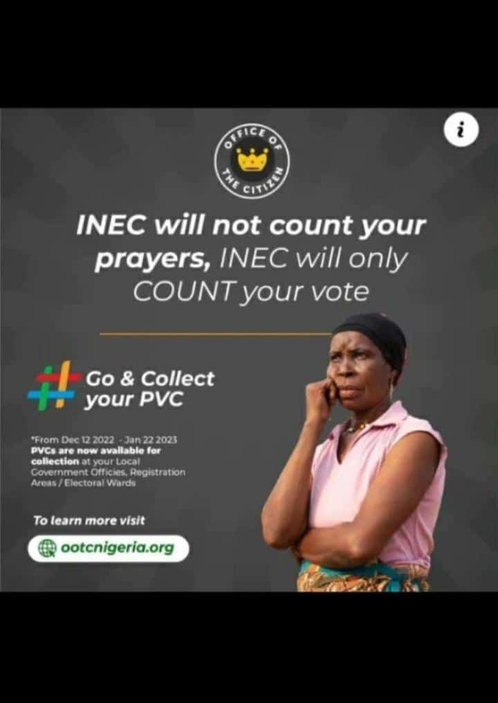 SeseTash's tweet photo. Today is January 16th 2023 go and get your PVC. please 
#YourPVC 
#YourPower
#YourVoice
Peter Obi Chatham House London 
May your children have the character of candidate you want to vote for come February 2023. https://t.co/mmmIYhpZL1