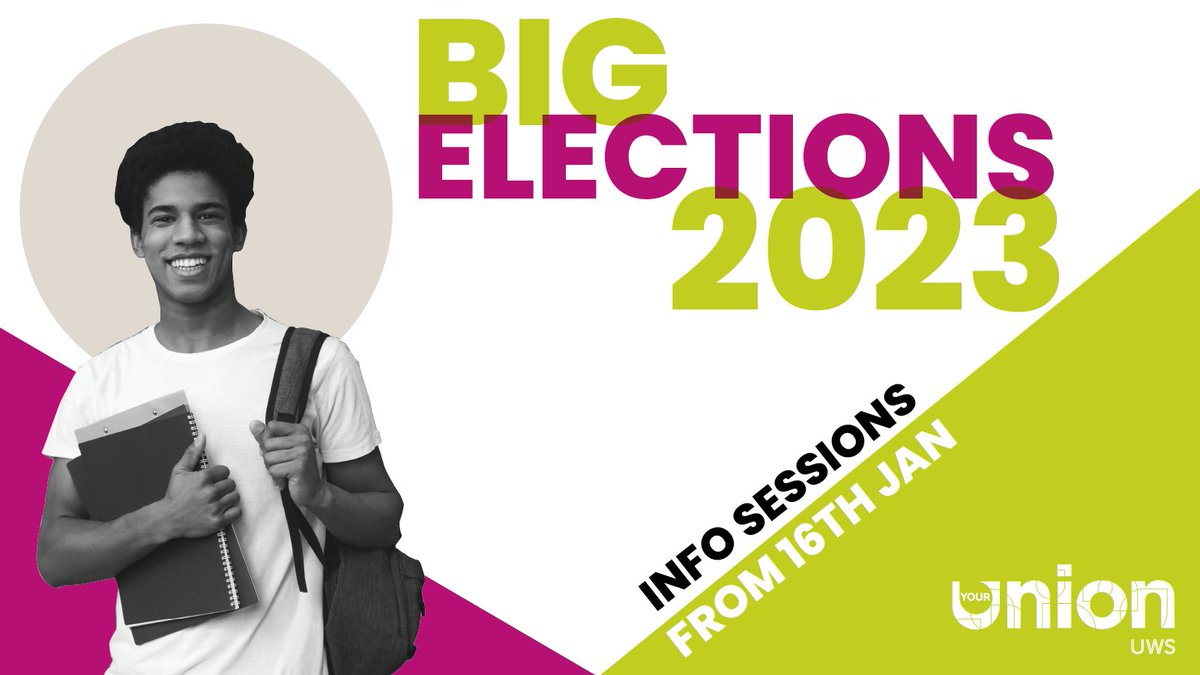 If you have Big Elections questions, come along to our online info session today from 3pm ⬇️ 🔗uwsunion.org.uk/vote