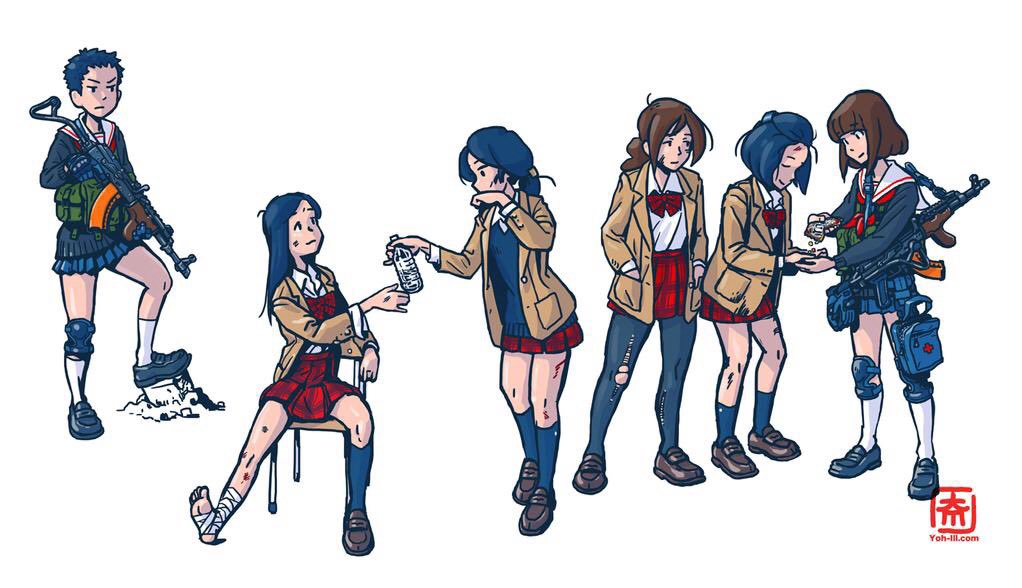 「武装解除JK 」|yohのイラスト