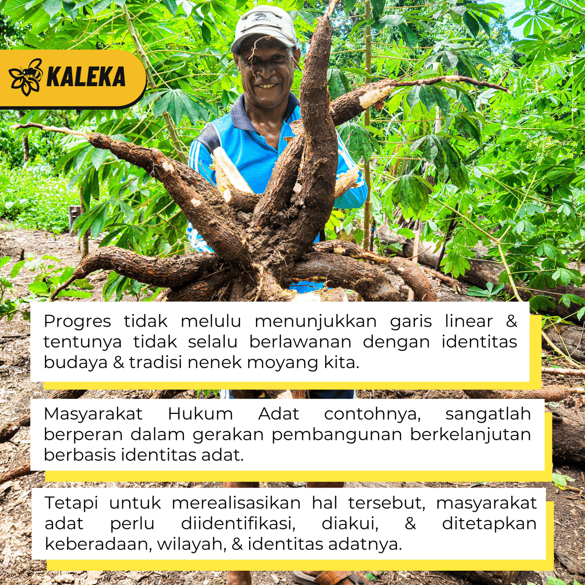 kalekaindonesia's tweet photo. Apa sih yang menyebabkan ‘progres’ diasumsikan sebagai sesuatu yang bertolak belakang dengan ‘tradisi’?

Apa kita bisa memadukan keduanya?

Bisa sekali.

#Kaleka #TransitiontoExcellence #RealizingSustainability #Fakfak #MasyarakatAdat https://t.co/6iMaLmA2pe
