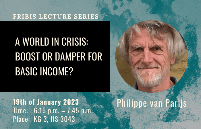 Das Freiburger Institut zur Erforschung des Grundeinkommens (#FRIBIS) lädt am 19.01.23 zu einer öffentlichen Vorlesung des belgischen Philosophen Philippe van Parijs/<a href="/pvpbrussels/">philippe van parijs</a> ein. Die Vorlesung findet im Rahmen einer fünftägigen Winter School statt: uni-freiburg.link/philippe-van-p…