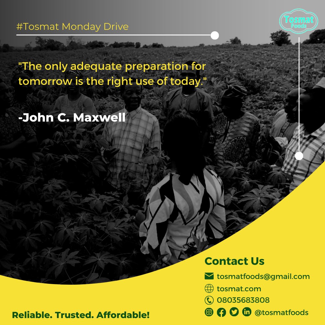 TosmatFoods's tweet photo. Prepare for a better tomorrow by doing your best today.
Wishing you a productive and positive week ahead.
#happynewweek #rightuse #newwweek #tosmatfoods https://t.co/ox3cGWMS30
