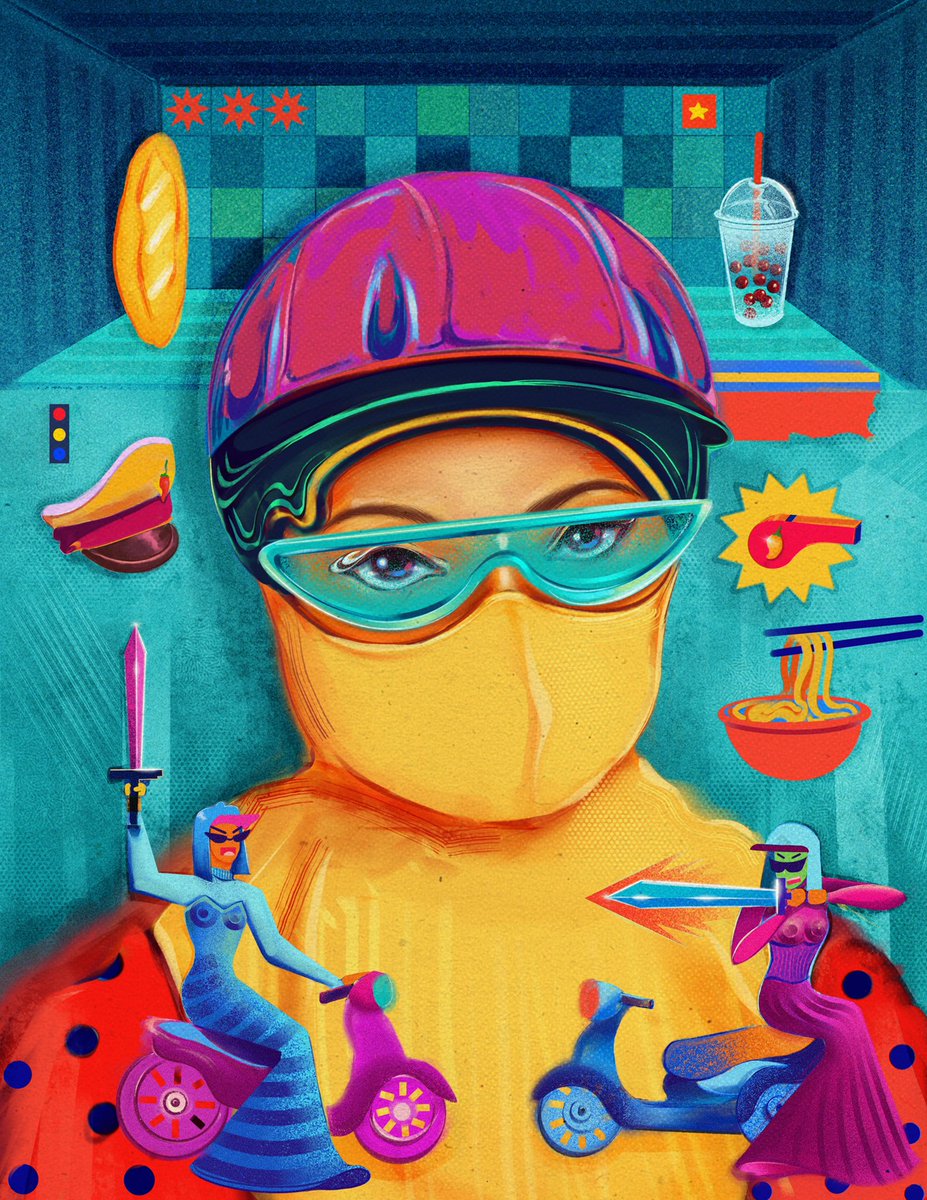 hoanphanart's tweet photo. If you are curious what was the reference for this piece, search that key words Ninja Lead #vietnamese #vietartist #vietnameseillustrator @Procreate #procreateart #vietnameseart #artwork #portrait #vietpride https://t.co/NsGiT5uAeg