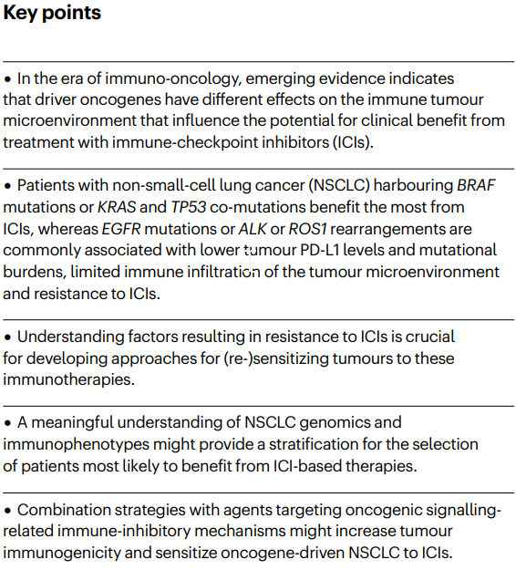 NatRevClinOncol's tweet photo. In a new Review, Itziar Otano, @AcUcero, @jon_zuga &amp; @LuisPaz_Ares critically appraise the potential of immunotherapy for oncogene-addicted subsets of NSCLC: https://t.co/sXhhJUICs9
 @CNIOStopCancer @unicomplutense @CIBERONC
@UAI_imas12 #imas12 #medonc #ImmunoOnc #LCSM https://t.co/aD8iT0AKXS
