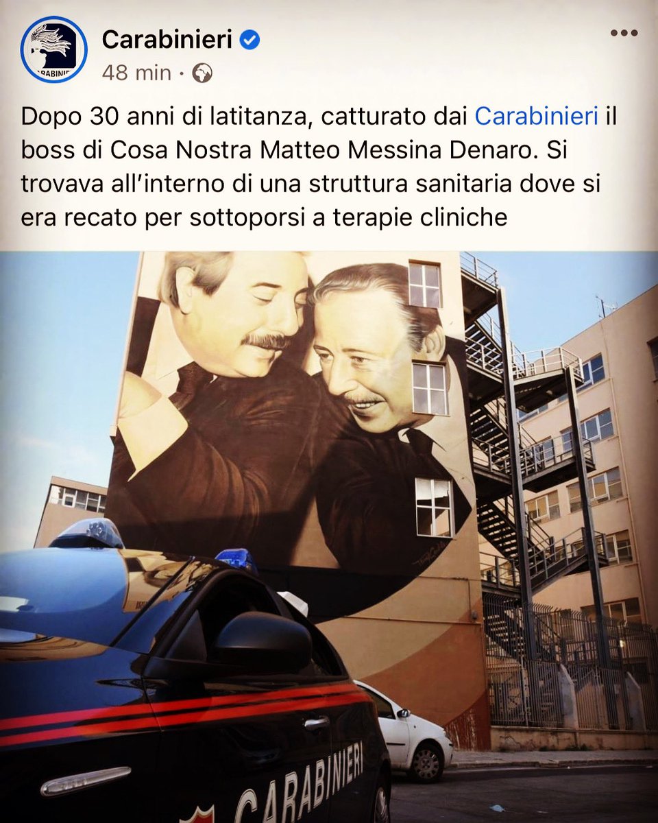 Una bellissima notizia per la nostra Nazione. #matteomessinadenaro #carabinieri #repubblicaitaliana🇮🇹