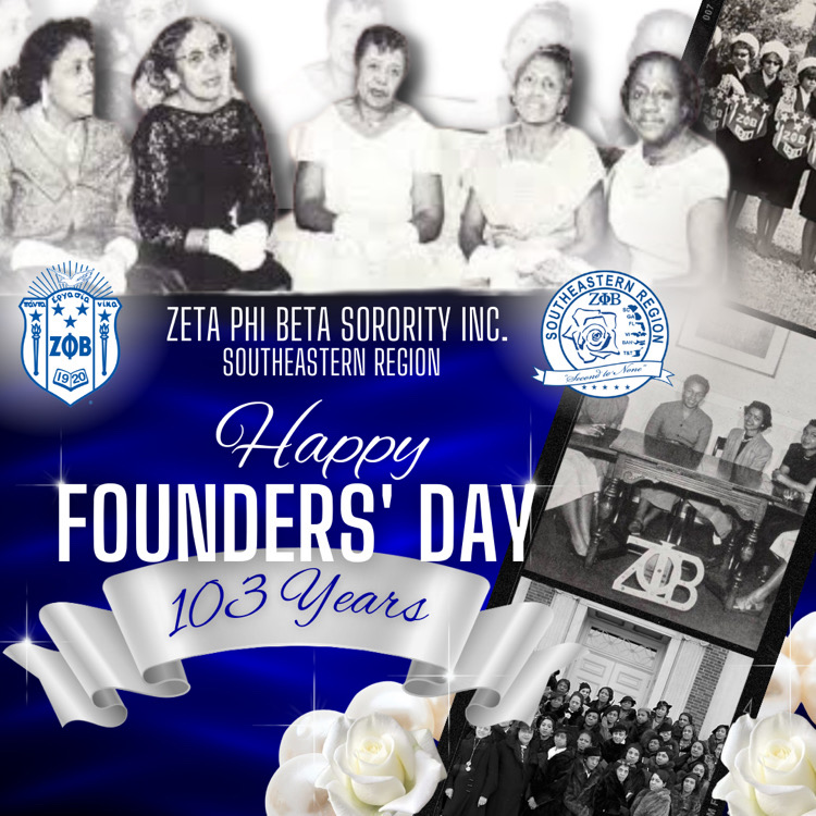 Happy Founders’ Day.  Celebrating 103 years of Scholarship, Service, Sisterhood, and Finer Womanhood.  Don’t forget to to tag the region for a feature; #ZetaPhiBeta
#ZPhiB1920
#ZPhiB103
#FinerInSERegion
#SecondToNone
#SERegionZetas 
#embracetheextraordinary
#embracetheswell