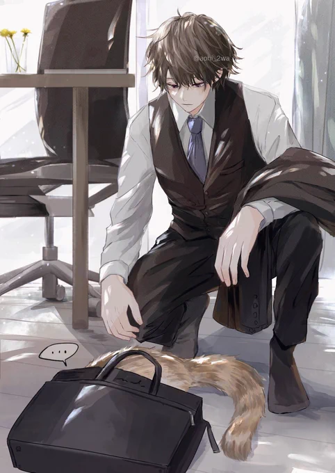 #創作主さんの推し自キャラが知りたい#2  たんぽぽと家猫の人この人も知っててもらえたら嬉しい人です… 