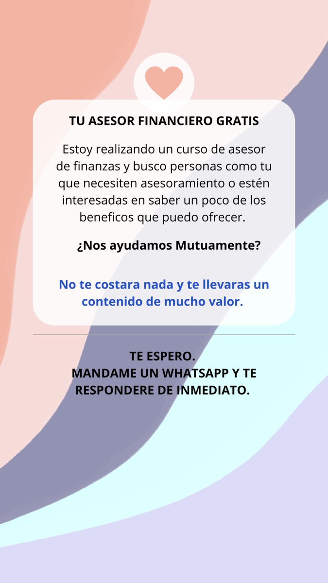 Atrévete a informarte de todo lo que tu dinero podría darte. Es GRATIS y te llevarás un gran valor. #asesorfinaciero #fianzas #libertadfianciera #gratis