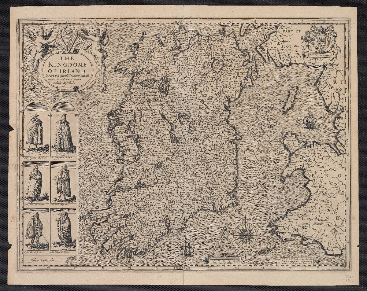 Its #MondayMappery from heritagemaps.ie. This week the John Speed 1610 map ‘The Kingdome of Irland Devided into Severall Provinces, and thé againe devided into Counties. Newly described.’
This image is courtesy of <a href="/BeineckeLibrary/">Beinecke Library</a>. View here: collections.library.yale.edu/catalog/153500…