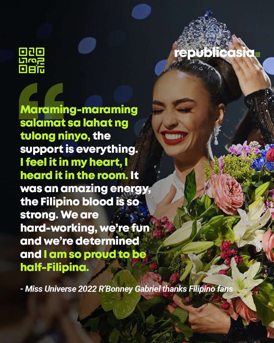 “Tobe a Miss Universe is both an honor and a responsibility…”

This was one of the most iconic lines of a Miss Universe title holder in the Philippines.  |  #MissUniverse2022 #BeautyPageants #newsph #republicasia #news #republicasianews #entertainmentnewsph