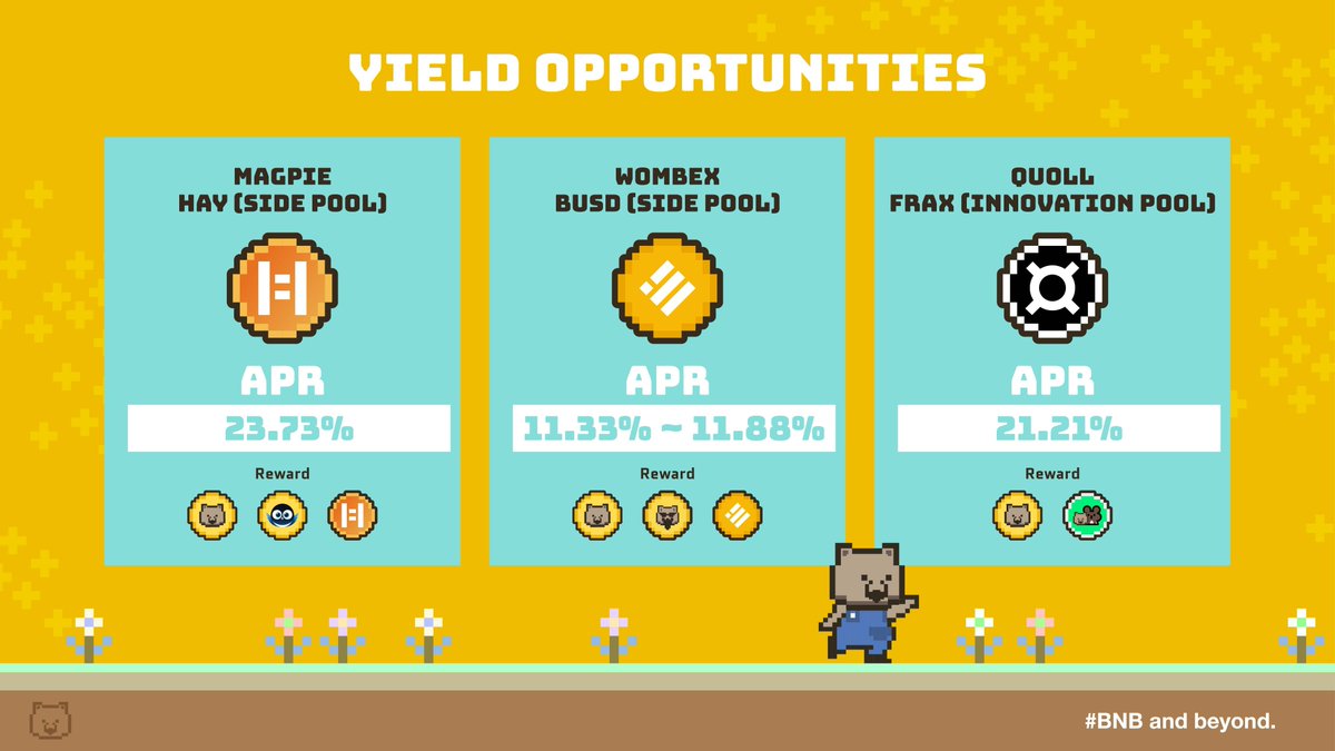WombatExchange's tweet photo. Get ready. The Wombat world will be shaken with the arrival of the Voting Gauge and bribes!

Be on the lookout for the best yield opportunities by monitoring what's going on with #WOMWars 🔥

@BNBCHAIN #DeFi https://t.co/vGsZ1cYGOR
