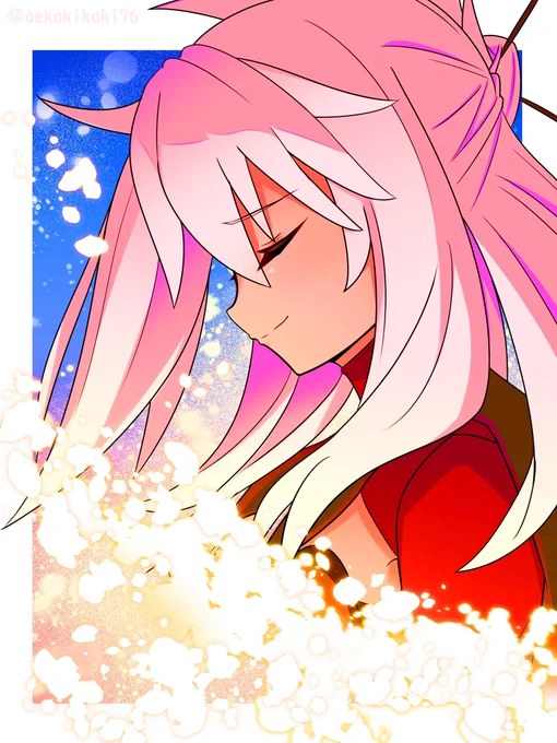 #絵を彩度100にすると超派手いい感じ 