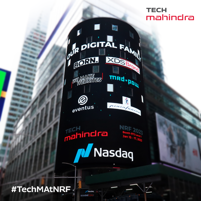tech_mahindra's tweet photo. We're thrilled to present a sneak peek of our #Retail solutions at #TimesSquare New York, as we participate in #NRF2023: Retail's Big Show.
Register & meet us at Booth-972 Level-1, Jacob K. Javits Center, NYC, from Jan 15-17: https://t.co/ZihG9Lo6sO
#TechMAtNRF #RetailEvent