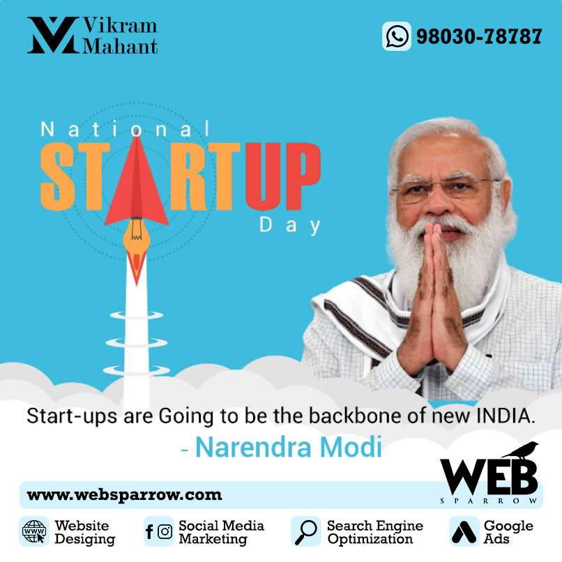 vikrammahant's tweet photo. With over 88,000 startups and more than 100 unicorns, India now has the world's 3rd largest startup ecosystem.

On #NationalStartupDay, we pledge to support all growing startups by helping them grow in this New Indian Startup Era.
#StartupDay | #NationalStartupDay |  #WebSparrow https://t.co/fP5S4D4Z6u