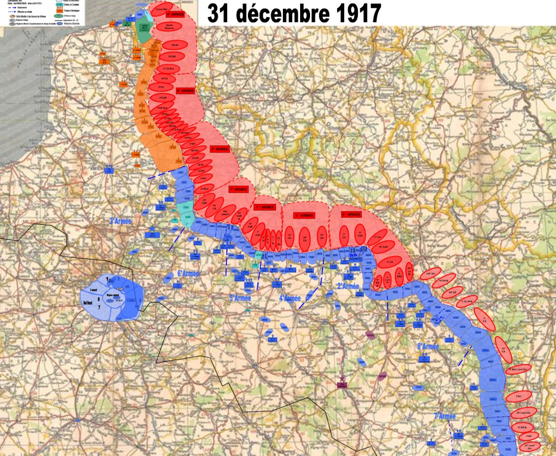 Who was the majority partner from 14-18 on the allied side of the Western Front? Below maps from the excellent carto1418.fr visually makes it easy to see who.. 

French= Blue
Non-French= Orange
Germans= Red

Pic1: 31.12.14
Pic2: 31.12.15
Pic3: 31.12.16
Pic4: 31.12.17