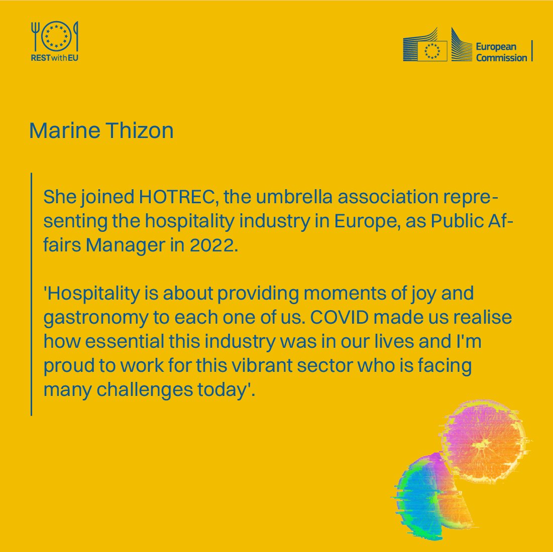 RESTwithEU's tweet photo. Marine Thizon, Public Affairs Manager at @HOTREC_EUROPE, will join us at our #StakeholderWorkshop in Lyon!
#restaurants #europeanunion #network #hospitality #HOTREC https://t.co/Dcz1XJ5Rrg