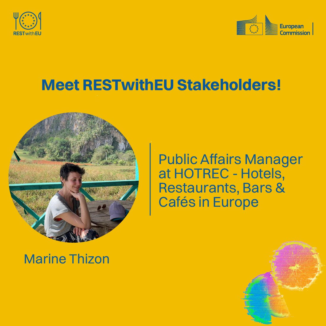 RESTwithEU's tweet photo. Marine Thizon, Public Affairs Manager at @HOTREC_EUROPE, will join us at our #StakeholderWorkshop in Lyon!
#restaurants #europeanunion #network #hospitality #HOTREC https://t.co/Dcz1XJ5Rrg