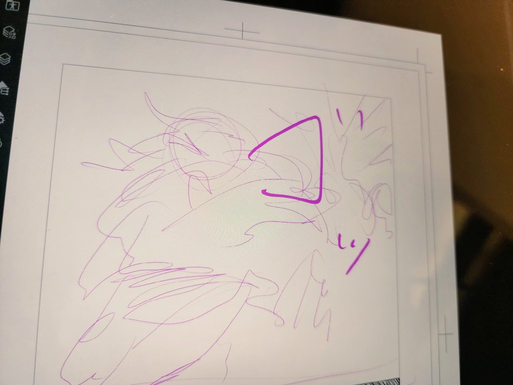 ネーム兼下描き→ペン入れ。 