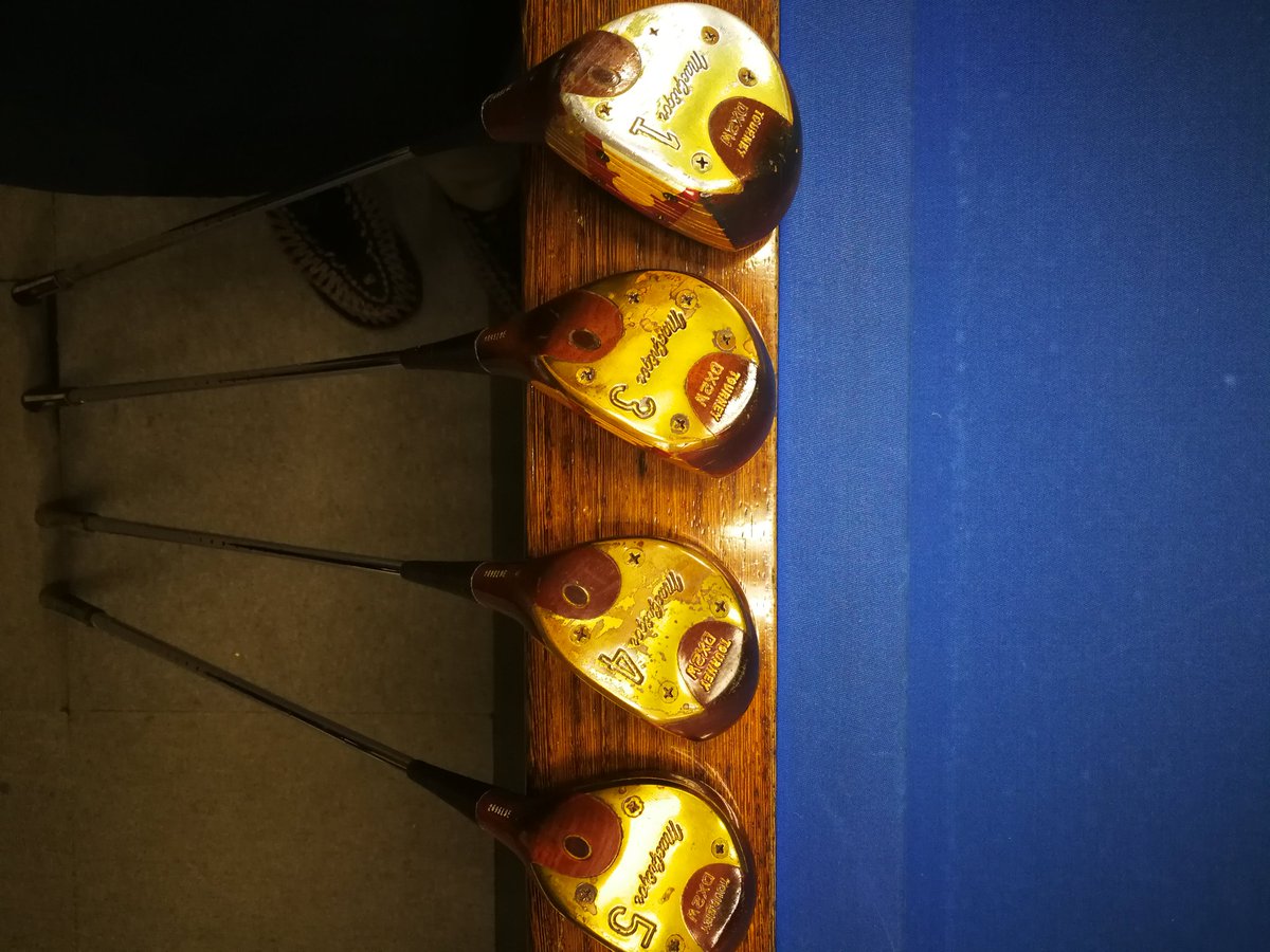 Awajitei1960's tweet image. 本当に可愛い。
おかげで、ゴルフもビリヤードもやりたくなってきた。
#MacGregor 
#マグレガー
#DX2W
#Driver
#Spoon
#Baffy
#Cleek
#昭和レトロ
#淡路亭ビリヤード