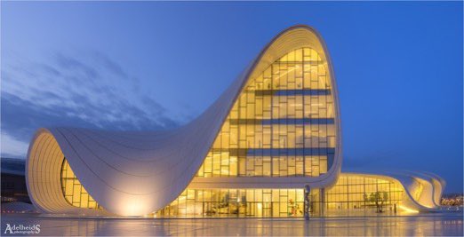 SaudiInBaku's tweet photo. #معالم_سياحيه

يعتبر مركز #حيدر_علييف الثقافي في مدينة باكو روح الثقافة والابداع 
تم تصميمة على شكل انحناءات شبيهة الى حد ما بأمواج البحر العالية وهو من تصميم العراقية زها حديد .

#اذربيجان #باكو 
#سفر #سياحه
#سعوديون_في_اذربيجان https://t.co/s62qmYdzuh