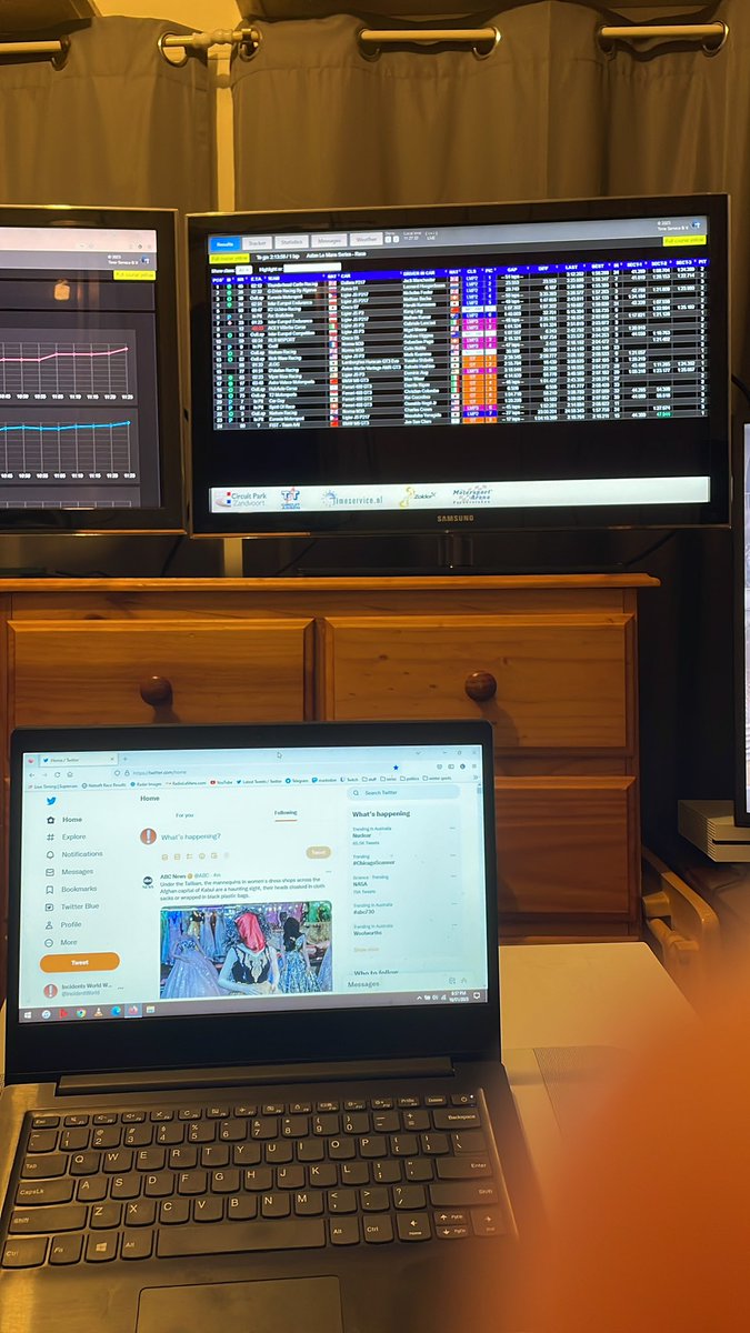 TimeCertainRace's tweet image. #SystemTest for my multi screen display some idea of what il now see when covering some races. Think i need more screens. Its @AsianLeMans   2019/2020 shanghai race cos thats when get race results is using as demo of there timing
