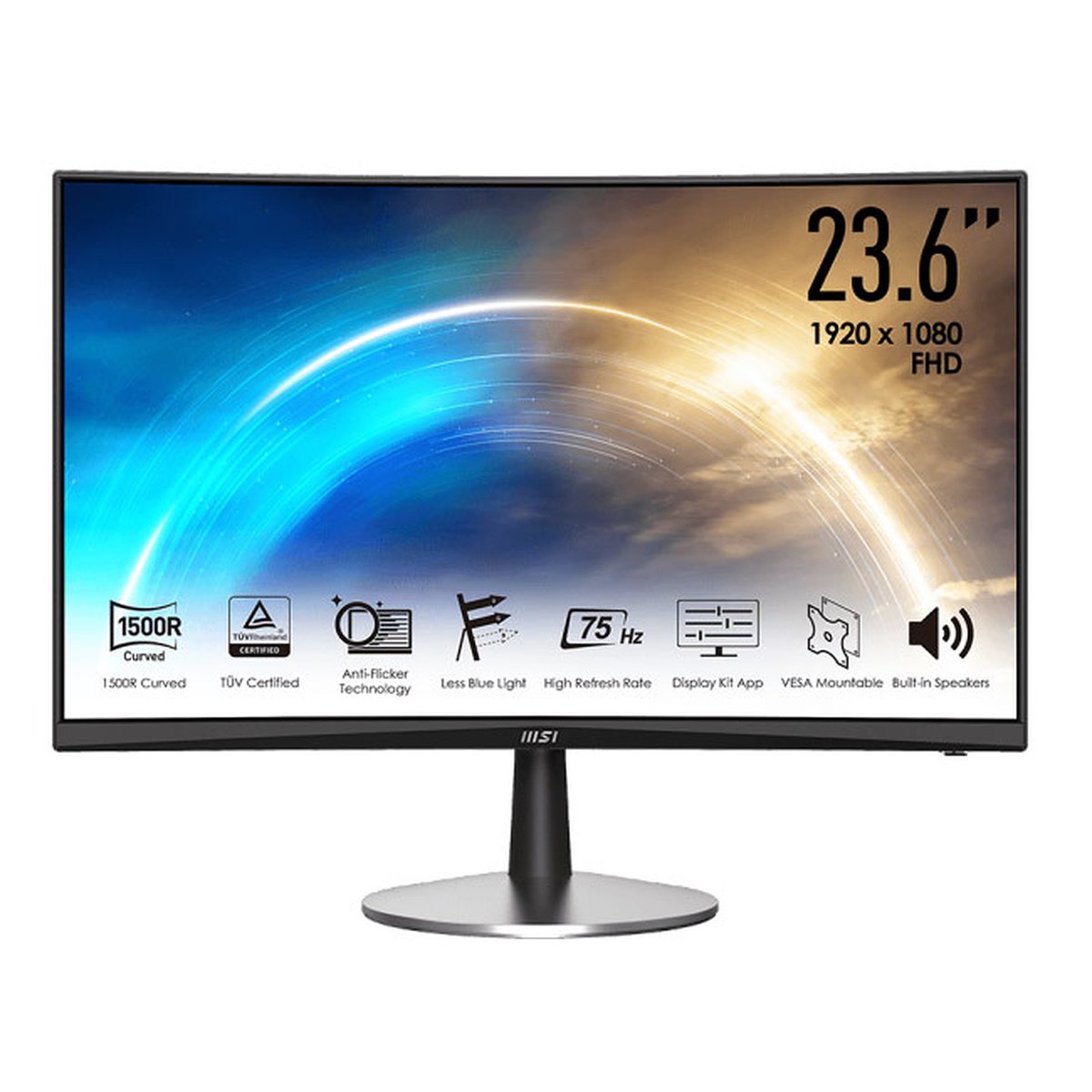 DiscoAzul's tweet image. #ofertasdiscoazul 
Monitor LED 24" Curvo MSI Pro MP242C

· Curvatura 1500R
· Frecuencia: 75Hz
· 2 altavoces incorporados

discoazul.com/monitor-led-24…

#msi #monitorled #gaming #MSIPRO #MP242C #discoazul