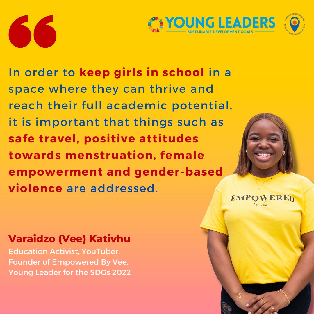 Schools should be a safe space where boys and girls can learn, exchange and grow together as equals without fear of violence or discrimination based on their gender.

<a href="/VeeKativhu/">Vee Kativhu</a>