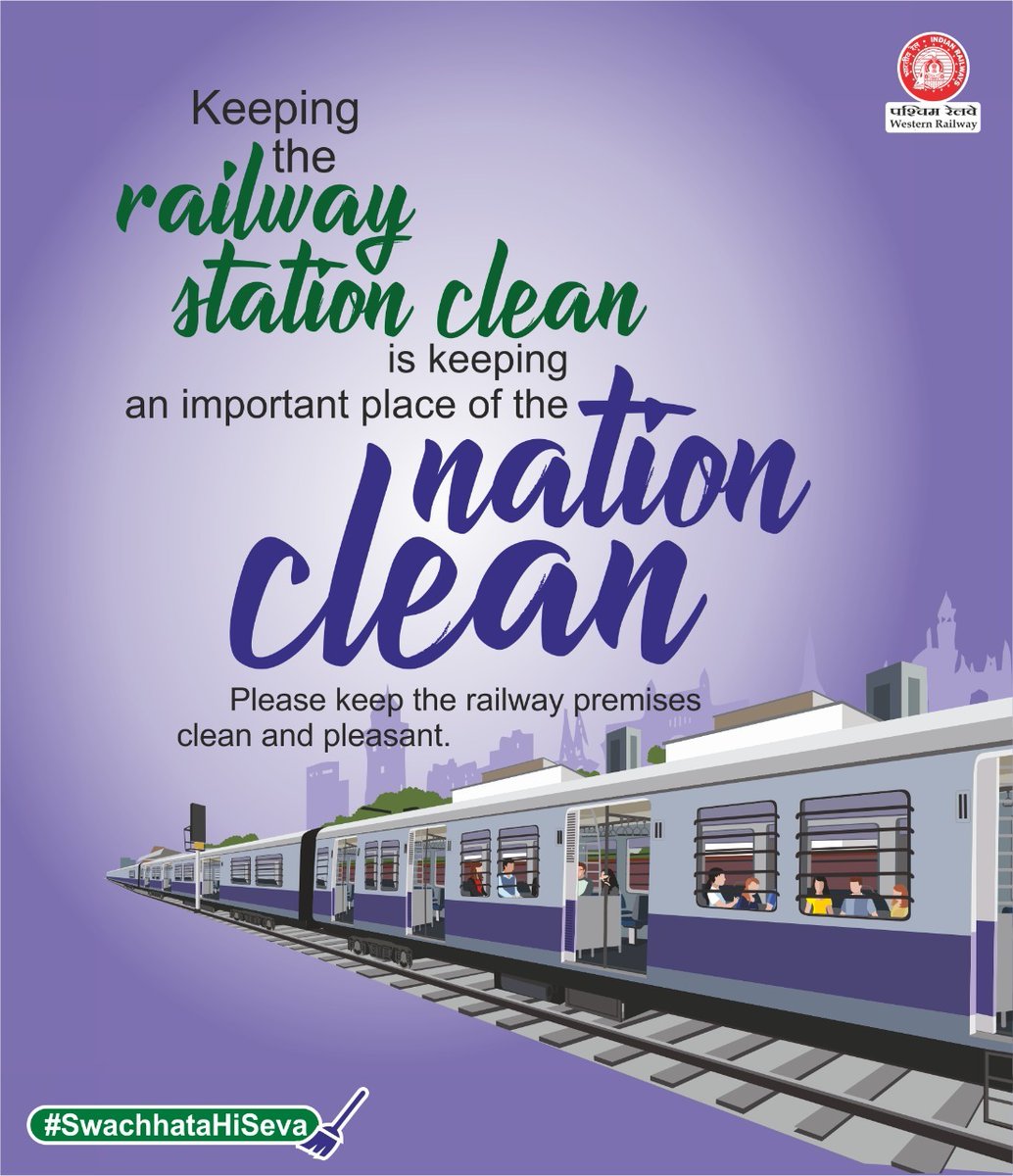 WesternRly's tweet photo. Maintaining cleanliness is important for a healthy journey.
Passengers are requested to throw garbage only in the dustbins provided on the trains & at railway station premises. #SwachRail https://t.co/Vjq7zqpwDj