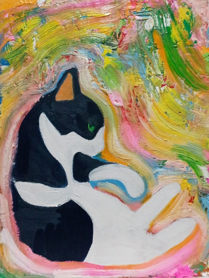 iida_mgmg's tweet photo. 猫ちゃん
#油絵　#絵画　#絵　#猫　#art　#oilpainting　#cat https://t.co/Q5MVLySP21