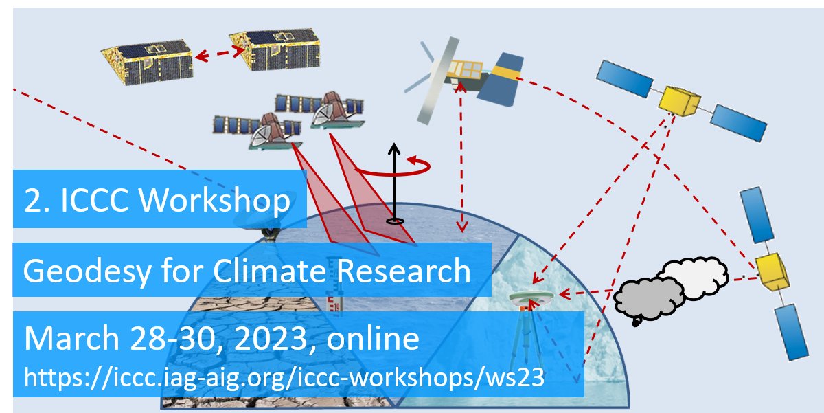 The abstract submission and registration for the 2. ICCC Workshop on #Geodesy for #Climate Research (March 28-30, 2023, online) is now open. We are looking forward to your participation! #iccc23
iccc.iag-aig.org/iccc-workshops…