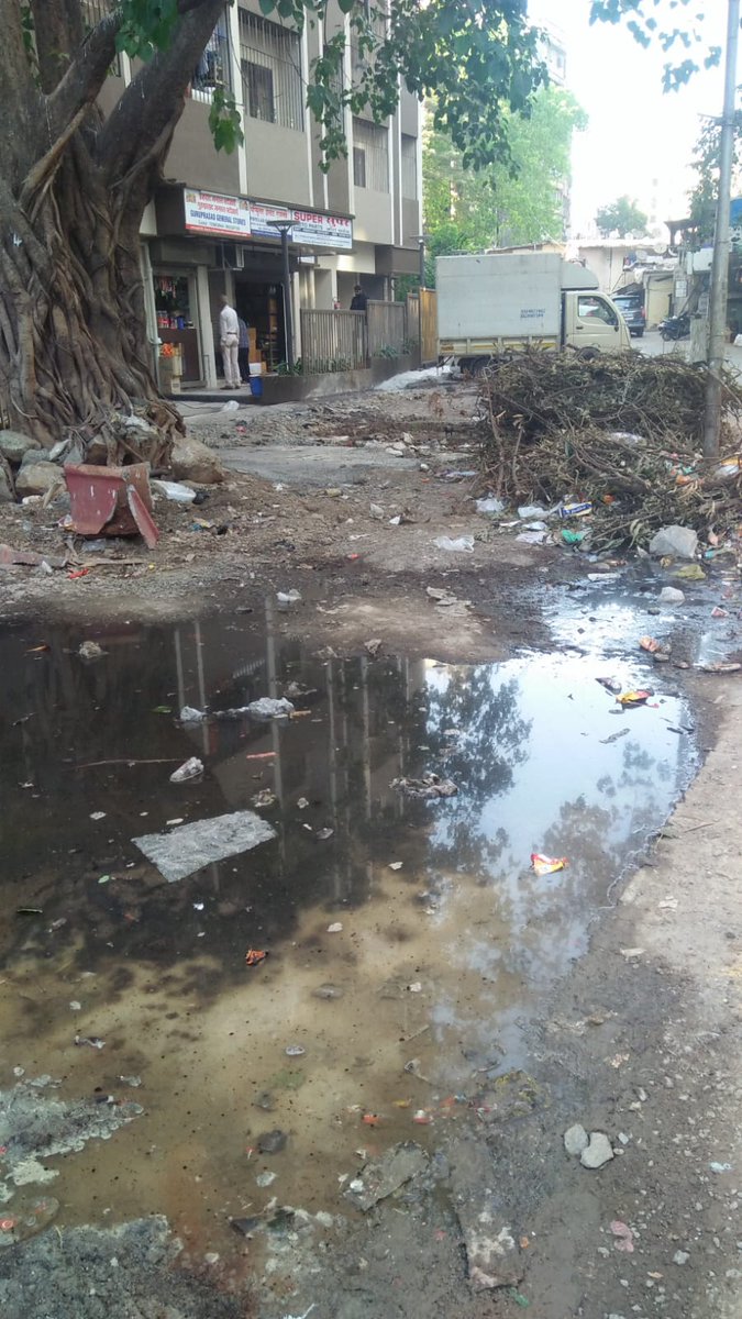 Narendrabutola8's tweet photo. manipada village road kalina santacruz see today's condition sewage water accumulating incumpleted cc road swd garbage dumping hub local MLA mcgm and mmrda refused to solve our problem in the heart of city they are behaving like autocratic king you can imagine condition of rural https://t.co/M0WvCDba3W