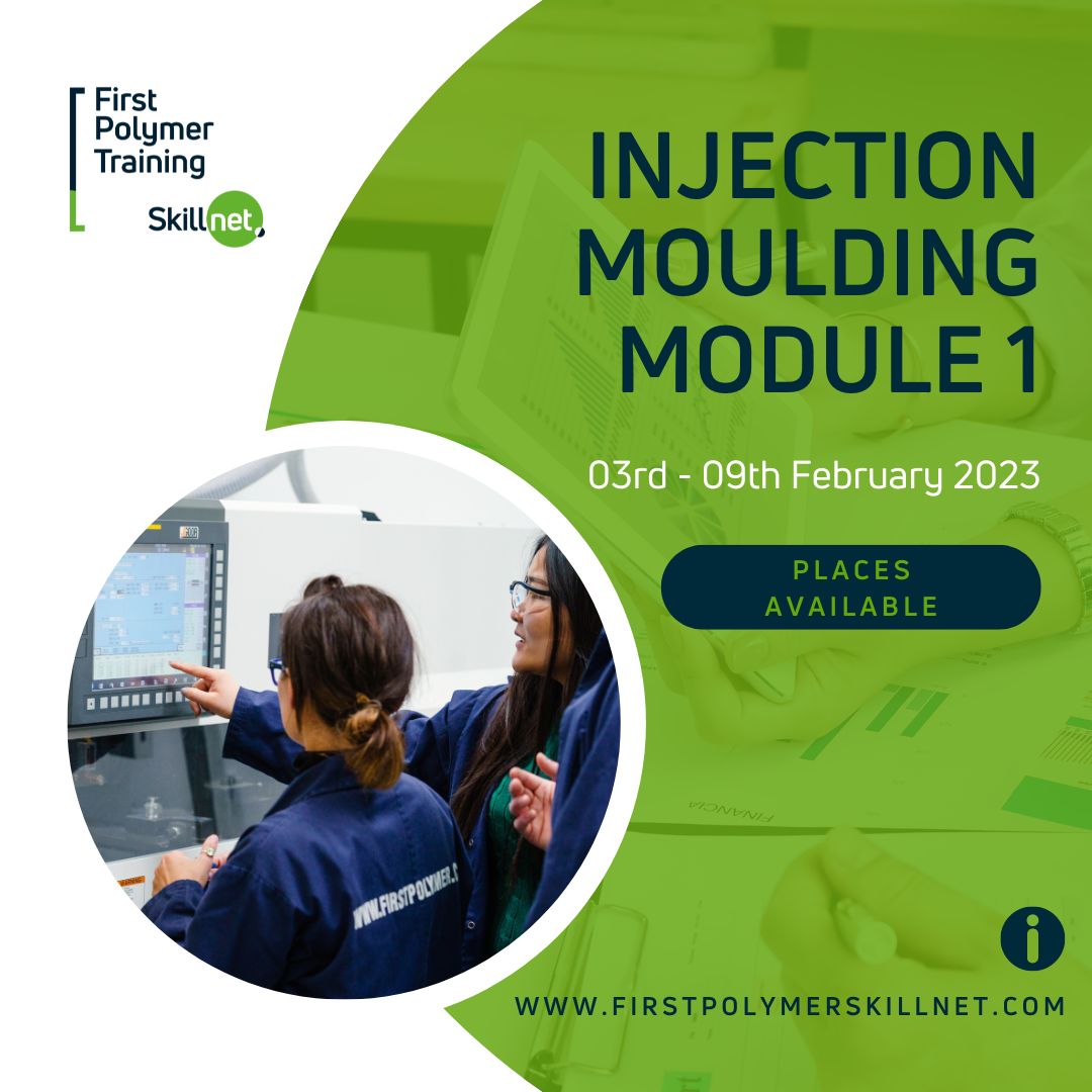 FPTSkillnet's tweet photo. Want to gain a comprehensive understanding of the #InjectionMoulding process with a focus on practical skills?
Don't miss our next Injection Moulding Module 1 course from 03 - 09 February (4 days) and gain a QQI Level 5 qualification!
⏩ https://t.co/PK94pRNuzz
#firstpolymer https://t.co/HANIBZcthn