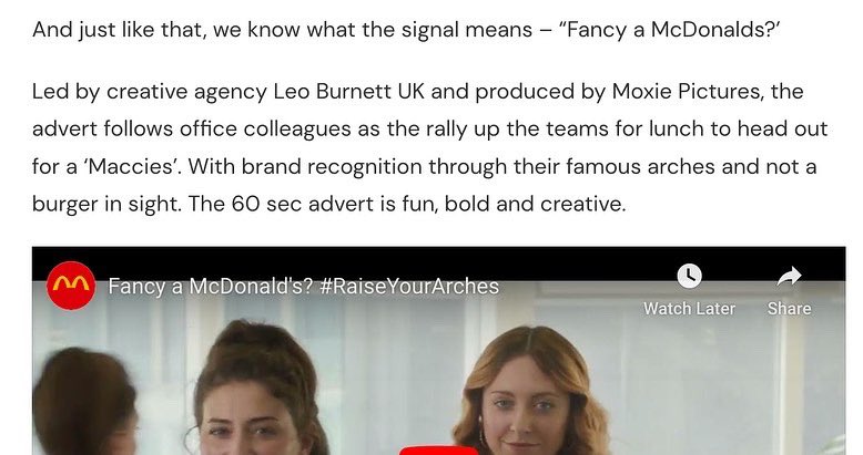 ShoutBailey's tweet photo. “Fancy a McDonalds?”🍔

Link in bio for more

Brand: @McDonaldsUK 
Agency: @LeoBurnettUK 
Production Company: @MoxiePictures 
Media Agency: @OMD_UK 
Photography and Motion Production: @ProdigiousLDN

#marketing #raiseyourarches #bluemonday #promotions https://t.co/4cGIcLW3Hu