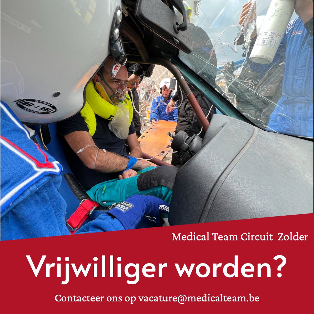 medteam_be's tweet photo. Je bent #ambulancier, #verpleegkundige of #dokter? 
Je hebt ervaring prehospitaal?
Je wil midden in de actie staan op en rond @circuitzolder ? 

Contacteer ons op vacature@medicalteam.be

#hulpverlener #vrijwilliger #evenement #circuit #race #racing https://t.co/M944xx49Cm