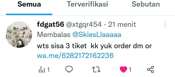 skiesllaaaaaa's tweet photo. SCAM TIKET TREASURE PLEASE BE AWARE ❗❗

082172162236

nawarin tiket tapi harus tf dulu baru ksih proof. Pas aku bilang ga jadi malah neror 😤 https://t.co/RIoowsVOwE