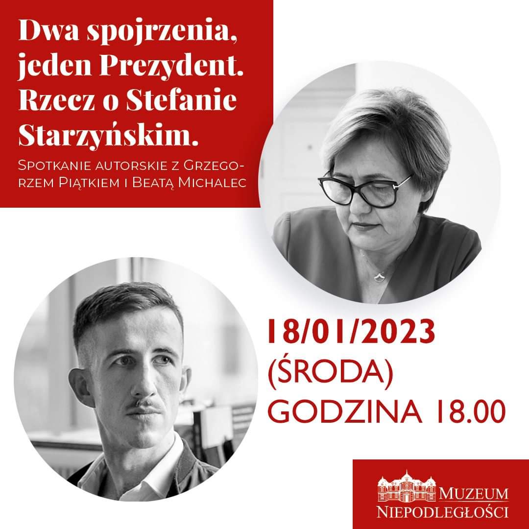 muzniep's tweet photo. ➡️Zapraszamy na Spotkanie z Grzegorzem Piątkiem i Beatą Michalec, autorami książek o Prezydencie Stefanie Starzyńskim.
Spotkanie odbędzie się pt. "Dwa spojrzenia, jeden Prezydent. Rzecz o Stefanie Starzyńskim" 18 stycznia 2023 roku o godzinie 18.00 w siedzibie głównej Muzeum https://t.co/NrghOdDAM9