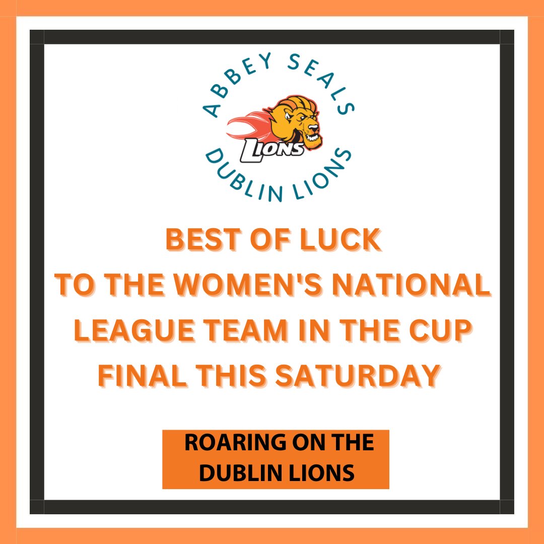 abbeysealsint's tweet photo. We wish Rob, Martin and The Abbey Seals Dublin Lions Women's national league team the BEST OF LUCK in the cup final this Saturday. We could not be more proud to sponsor such a great successful team. We will be roaring on the DUBLIN LIONS  🦁🏀 @dublinlions #GoLions #ASDL https://t.co/c2l5Ii1aZ0