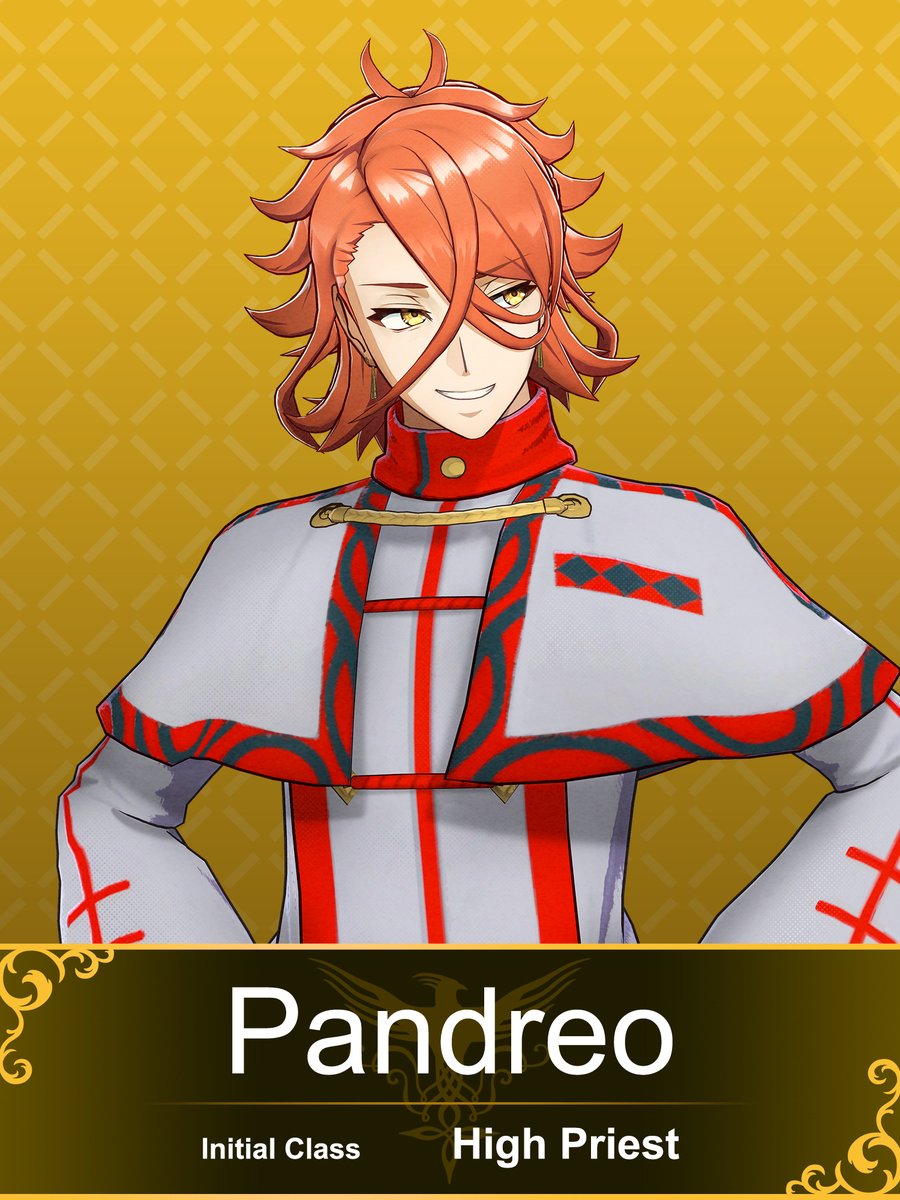 SerenesForest's tweet photo. Pandreo (VA: Genki Okawa) is a royal priest from Solm. Loves having the time of his life and is always thinking of the next party to attend. Although he appears frivolous, he's actually a very devoted and sincere clergyman. #FEEngage https://t.co/t6PGp2B89K