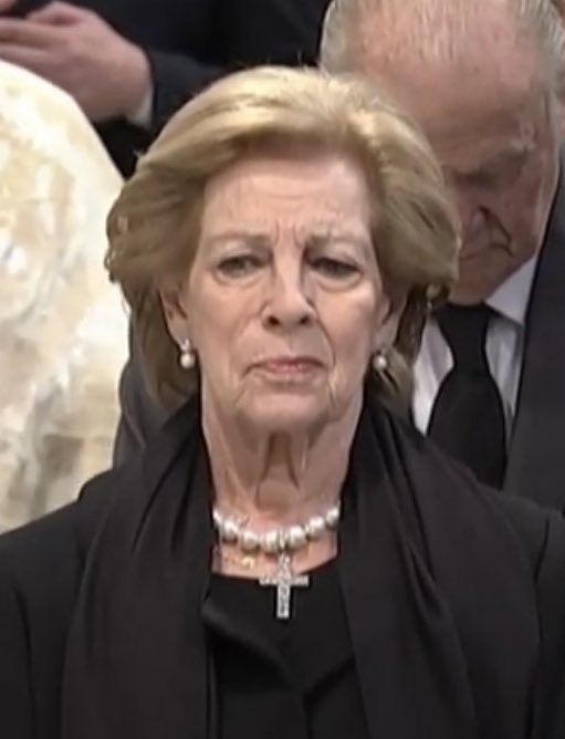 Queen Anne-Marie Wears Cross from Wedding to King Constantine Funeral