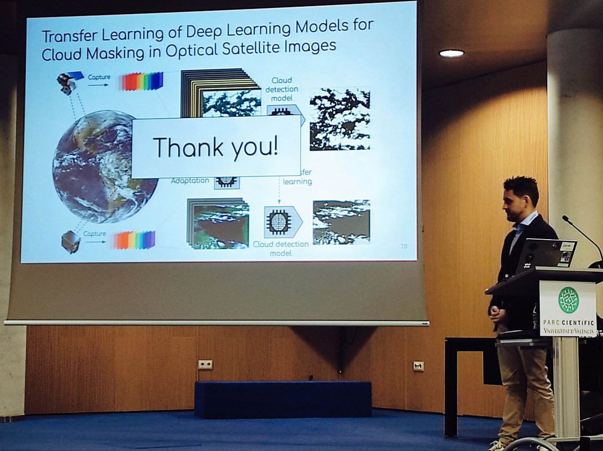 Gonzalo Mateo García <a href="/gonzmg88/">Gonzalo Mateo García</a> just defended his Ph.D. thesis "Transfer learning of deep learning models for cloud detection in optical satellite images" <a href="/isp_uv_es/">ISP • Image and Signal Processing</a> <a href="/UV_EG/">Universitat València</a> 🌍🛰️☁️🤖

The supervisor Luis Gomez-Chova, the group <a href="/isp_uv_es/">ISP • Image and Signal Processing</a>, family &amp; friends are super-proud! 🥳😍