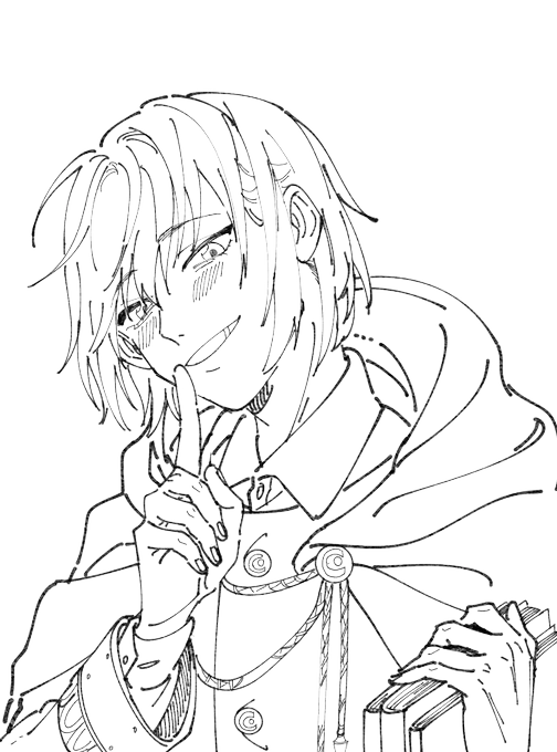 純粋に見たいものを描いただけ純粋に可愛い推しを描きたかっただけ二枚目線画ですのでご自由に塗り練習なんかに使ってください 