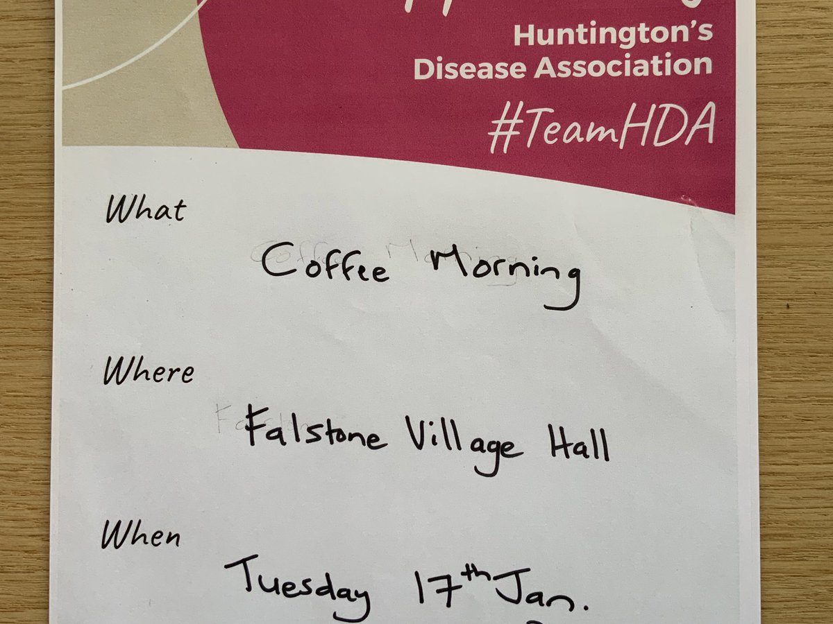 StPetersNE48's tweet photo. Coffee morning tomorrow, 17th January in support of Huntington’s Disease Association, 10.30am Falstone Village Hall #TeamHDA @NclDiocese @Clairemaxim1 https://t.co/rcvdGIt9DO