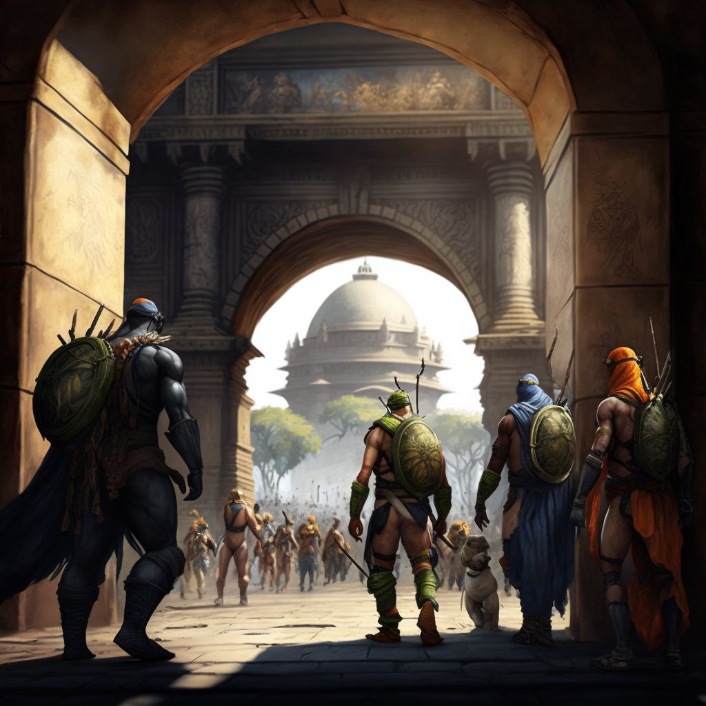 melloed's tweet photo. Mountains and a few majestic structures 

TMNT tour India 

Created with ai https://t.co/1AAM85xpmK