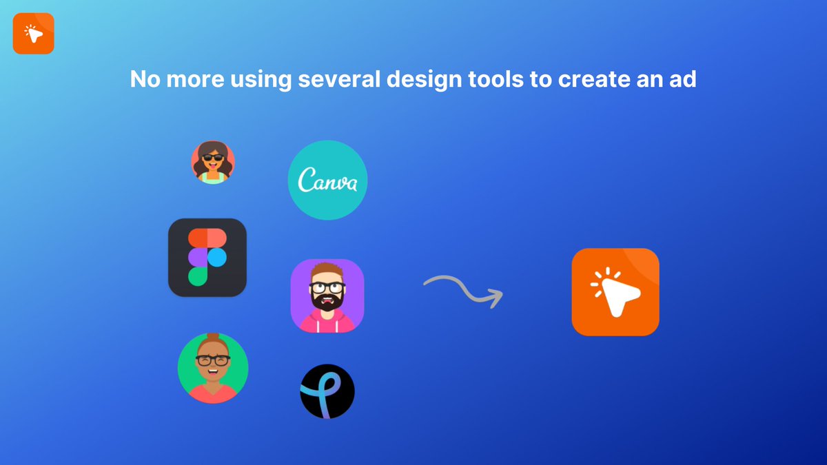 clickable_so's tweet photo. Let's talk pain points of ad creation 😤

Many of you say that creating and testing ads is time-consuming. You have to use several design tools to create an ad, which is inefficient and frustrating. Additionally, you need to coordinate with stakeholders to complete the ads... https://t.co/3rRcPTwVAM