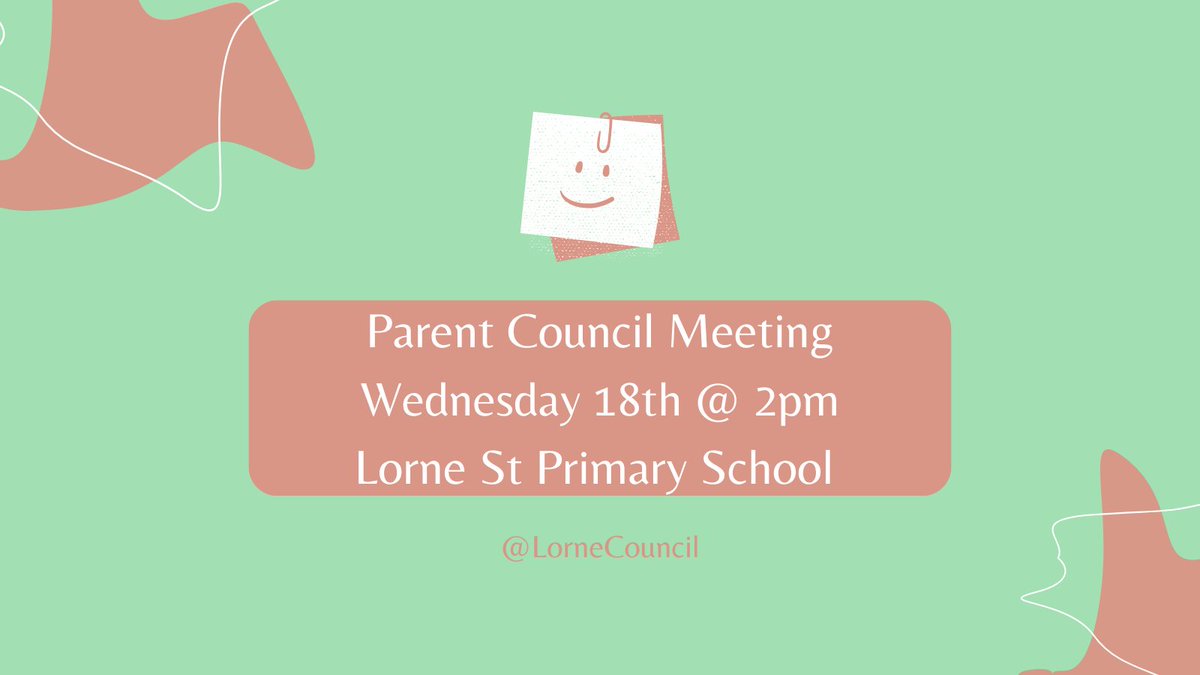 LorneCouncil's tweet photo. ATTENTION! PARENT COUNCIL MEETING THIS WEDNESDAY!! https://t.co/wrduHB94GD