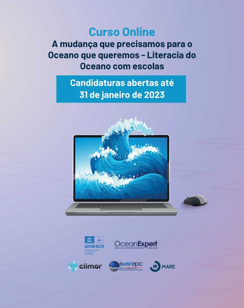 CiimarUp's tweet photo. The course "The change we need for the Ocean we want - Ocean Literacy with schools" will run in online format from 27 March to 28 April 2023. 
More information at
https://t.co/P3gldtfBAI
and at https://t.co/ltr6lcqSPK

@IODEocean @CiimarUp 
#CIIMARcourse  #Oceanexpert #UNESCO https://t.co/pzGoKsEpKX