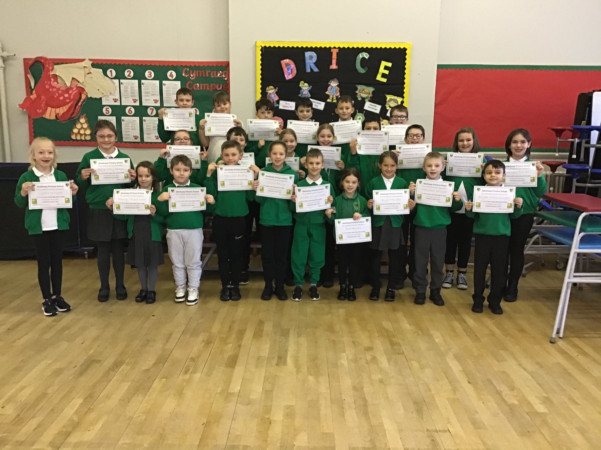 glanhowyprimary's tweet photo. Congratulations to this group of attendance role-models who were here every day and on time in Autumn Term 2022! What an impact that will have on these pupils progress. 👏 💚🌟 https://t.co/0fy7cwG81F