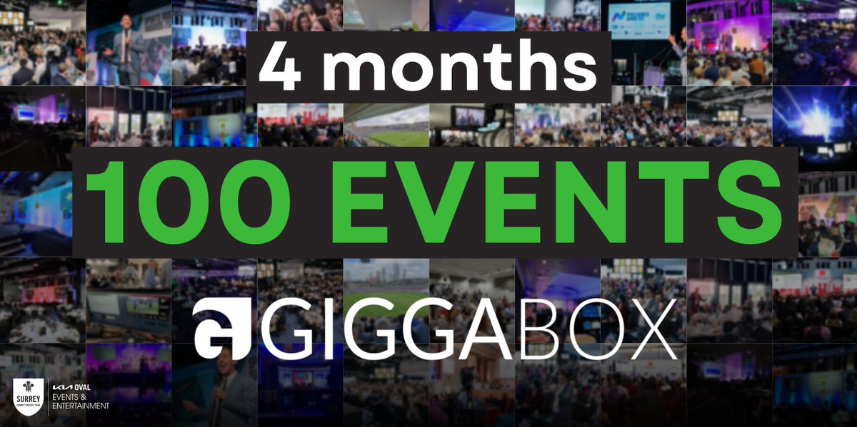 Since September, we’ve delivered over 100 events at the KIA Oval! 

We’ve heavily invested in our event production equipment for the KIA Oval. Ensuring that each event is delivered to the highest possible standard

giggabox.com/kia-oval-gigga…

#eventproduction #kiaoval #event